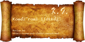 Komáromi Ildikó névjegykártya
