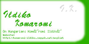 ildiko komaromi business card